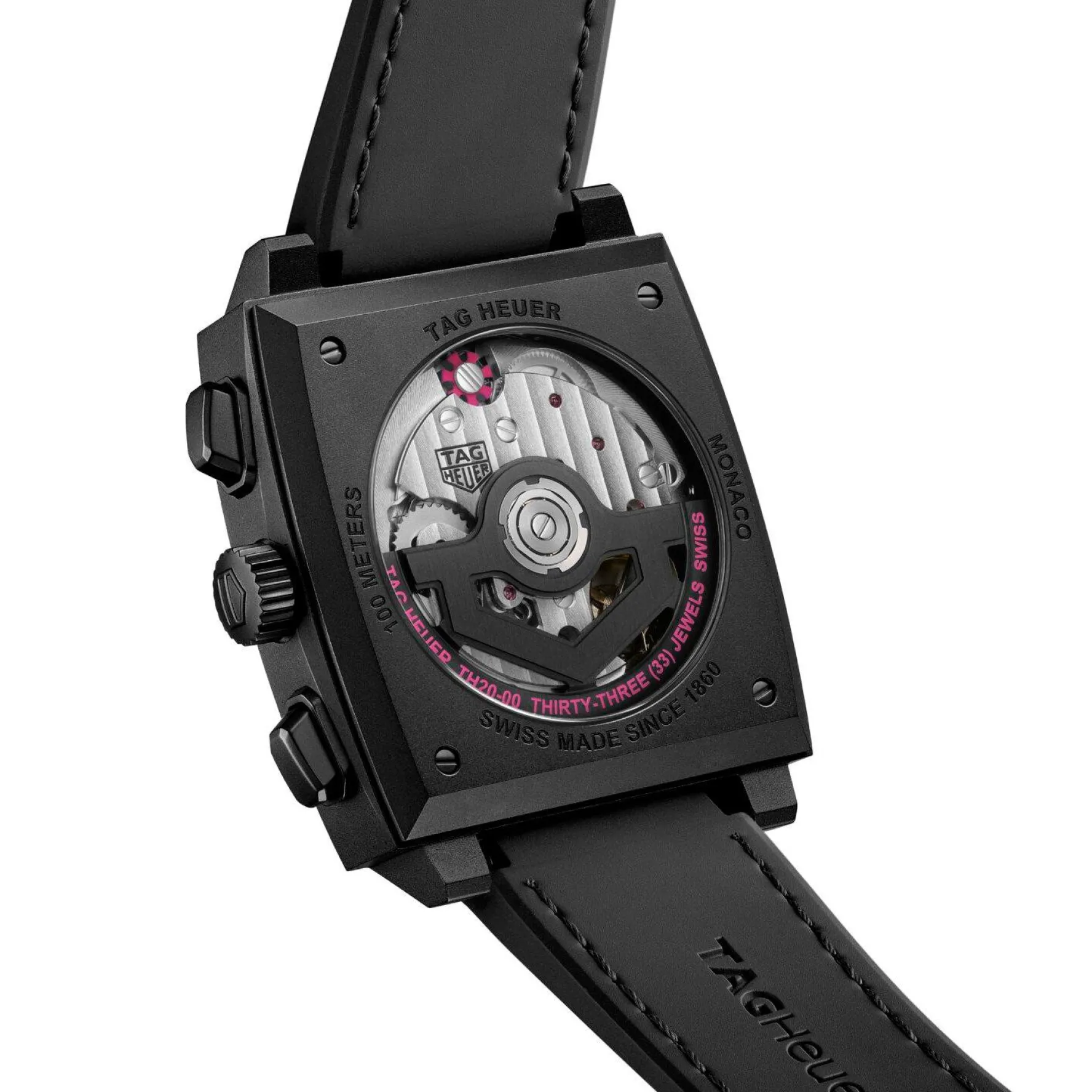 TAG Heuer Monaco Skeleton Pink 39mm Titanium Chronograph Automatic Men's Watch