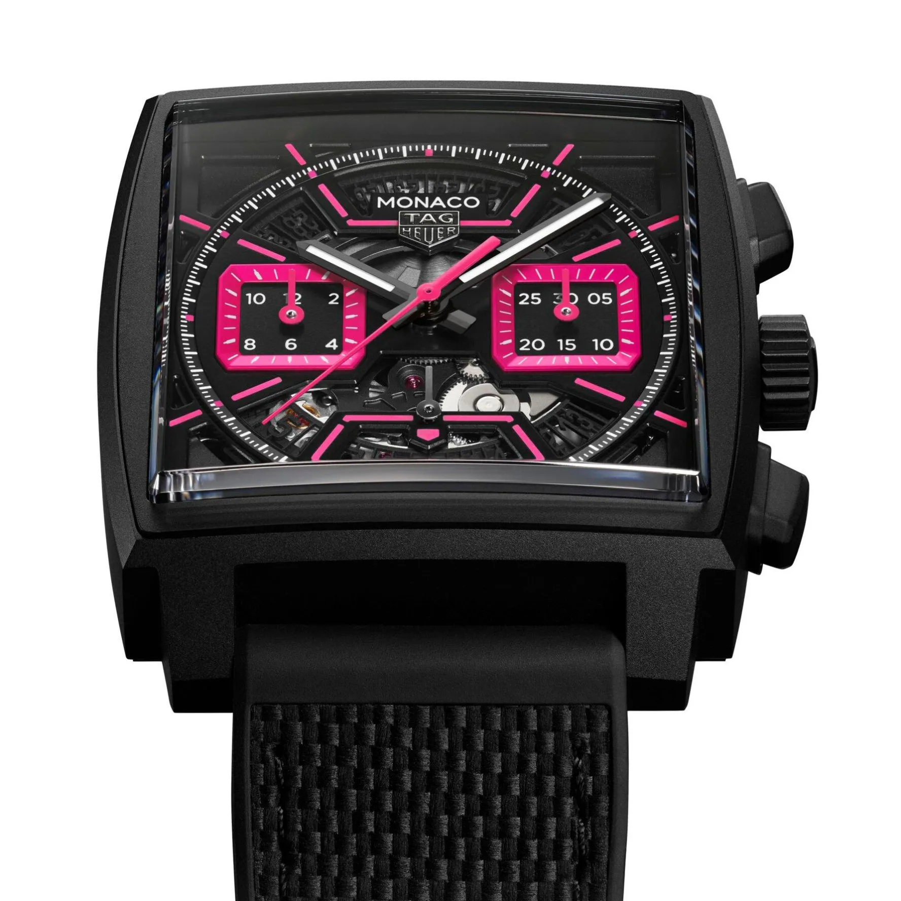 TAG Heuer Monaco Skeleton Pink 39mm Titanium Chronograph Automatic Men's Watch