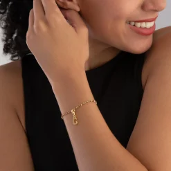 Thomas Sabo 18ct Gold Plated Cubic Zirconia Initial C Charm