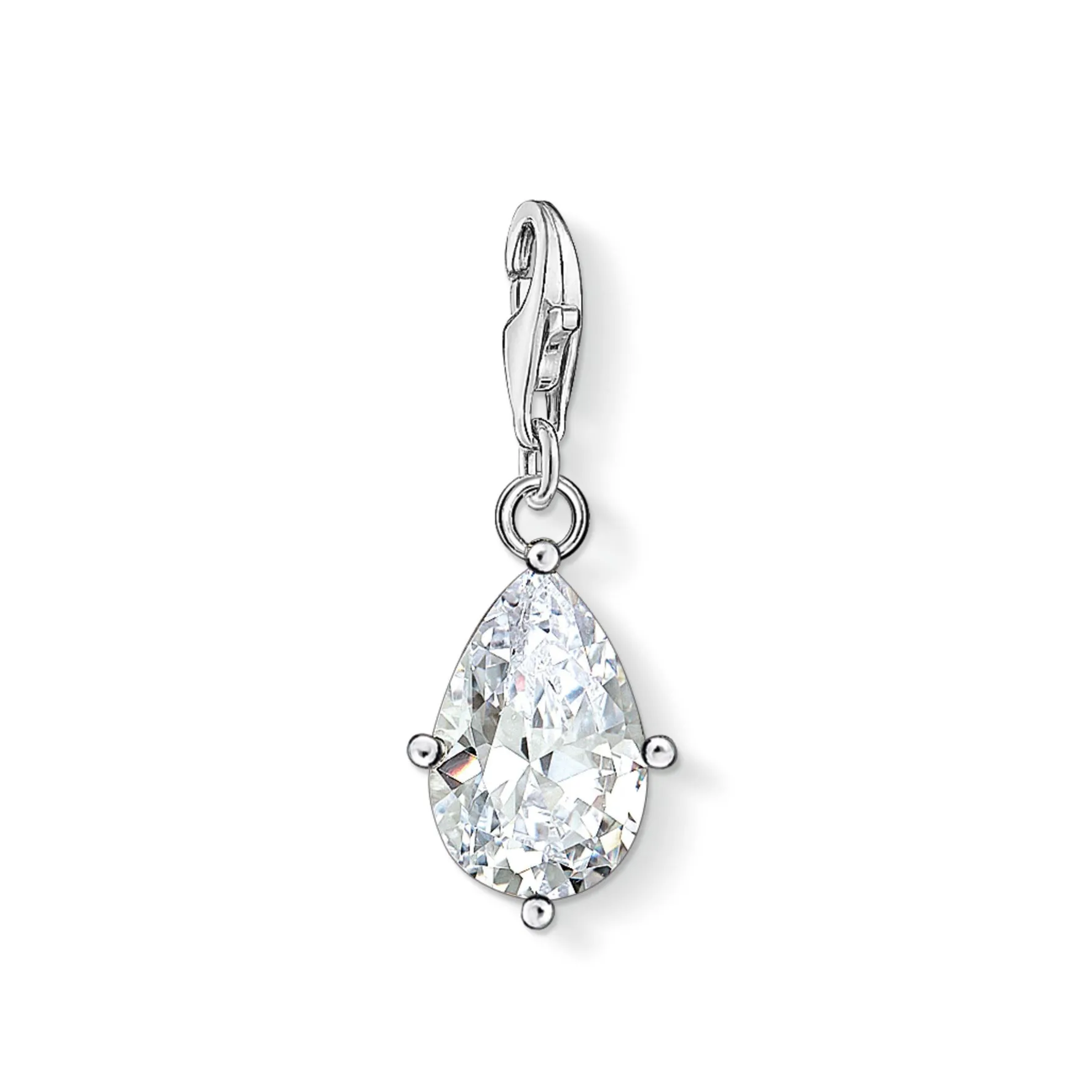 Thomas Sabo Generation Charm Club Silver Cubic Zirconia Droplet Charm