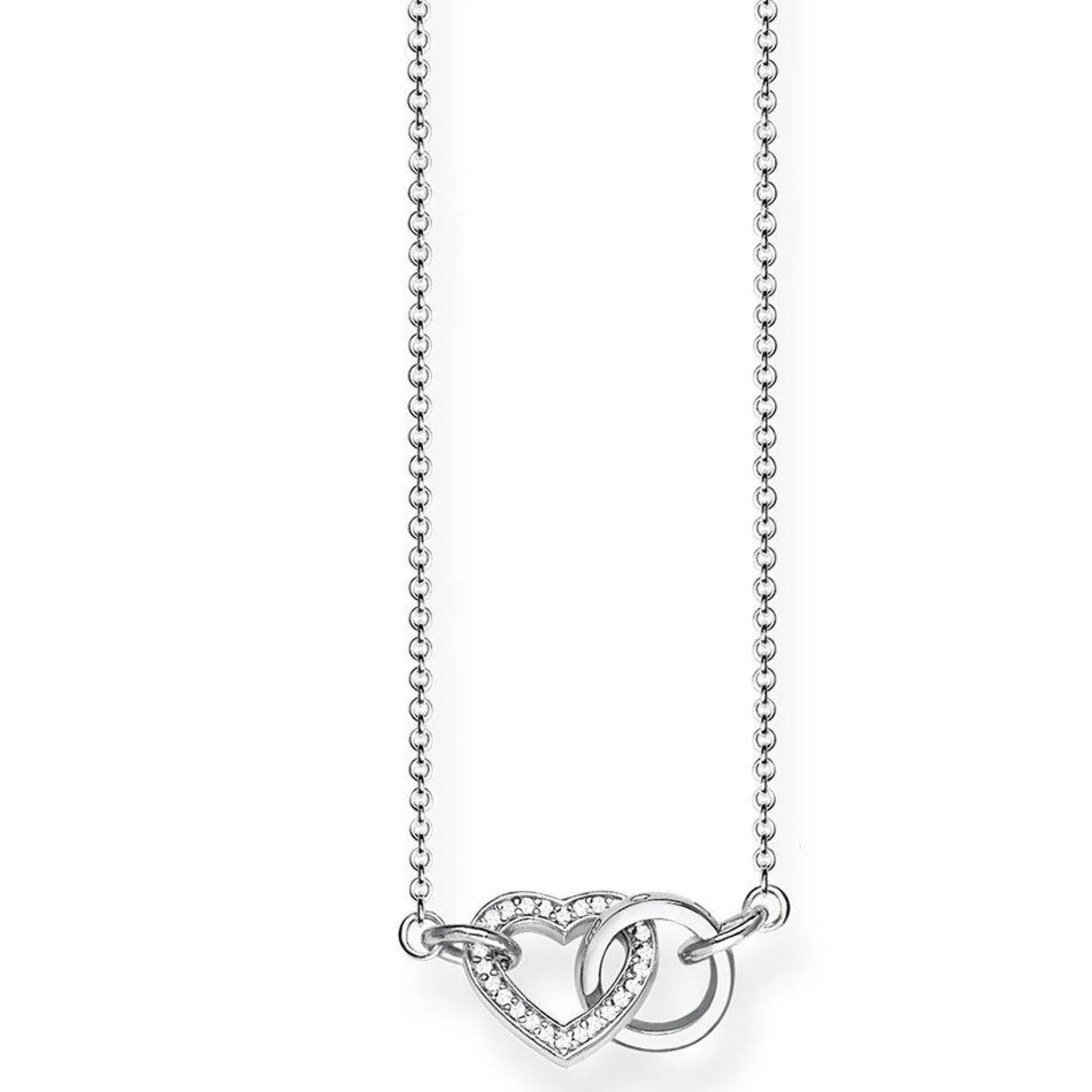 Thomas Sabo Glam & Soul Silver Heart Cubic Zirconia Necklace