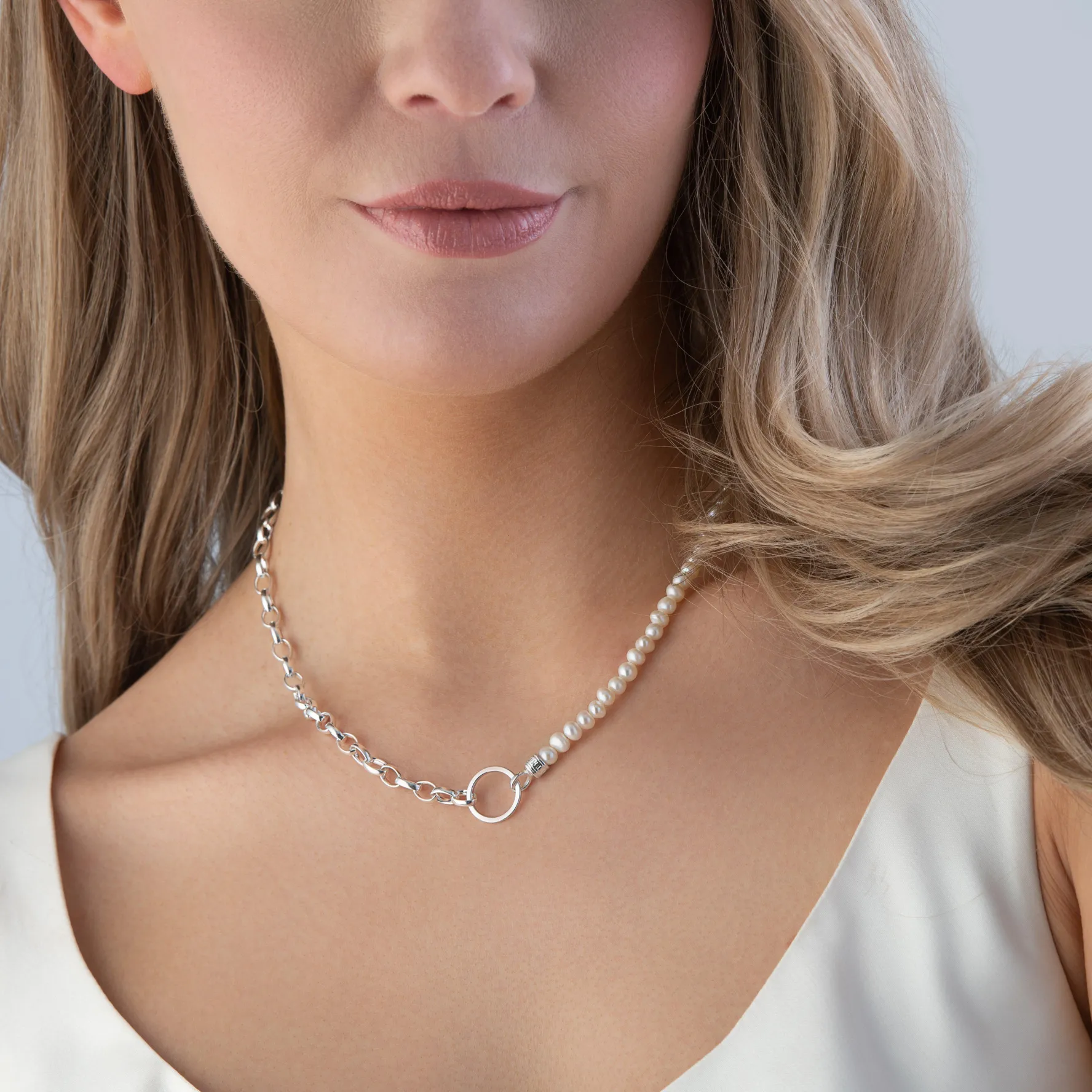 Thomas Sabo Pearl and Chain Charm Necklace