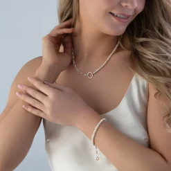 Thomas Sabo Pearl and Chain Charm Necklace