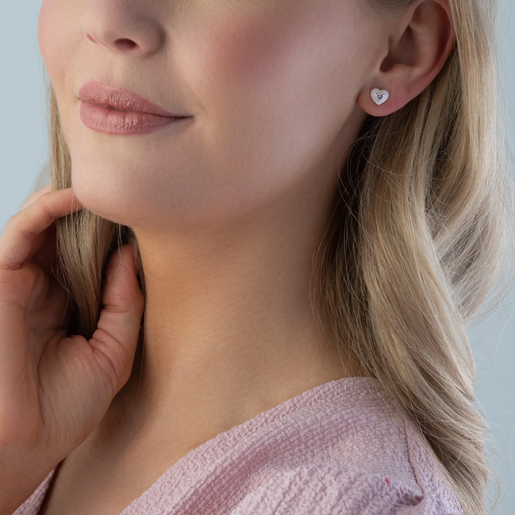 Thomas Sabo Pink Cubic Zirconia Heart Earrings