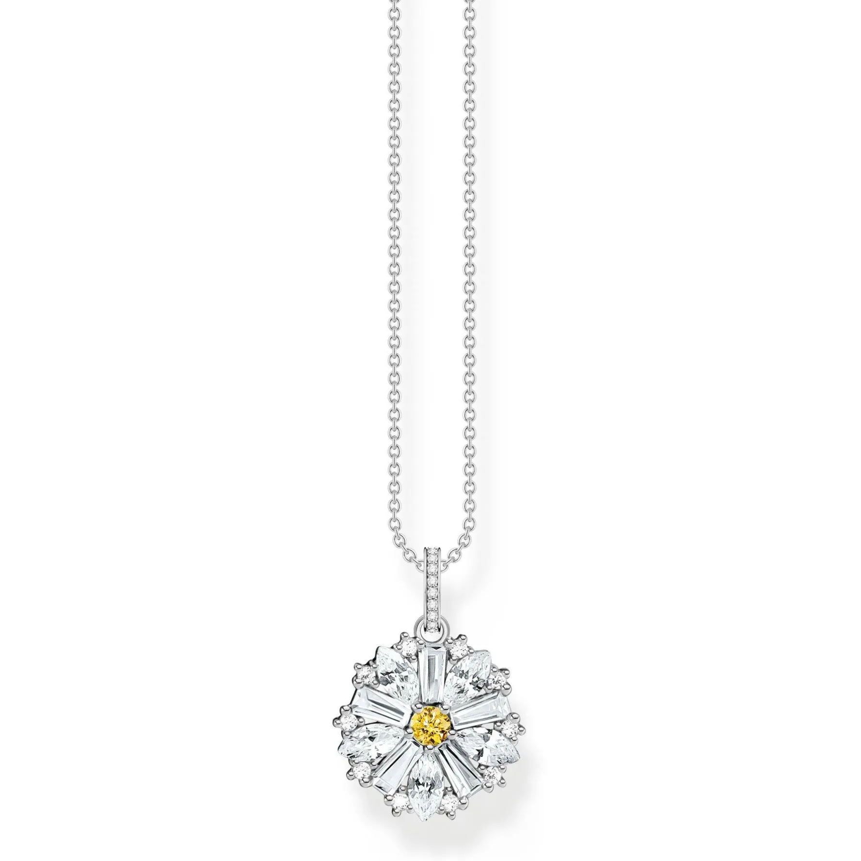 Thomas Sabo Silver Cubic Zirconia Flower Pendant