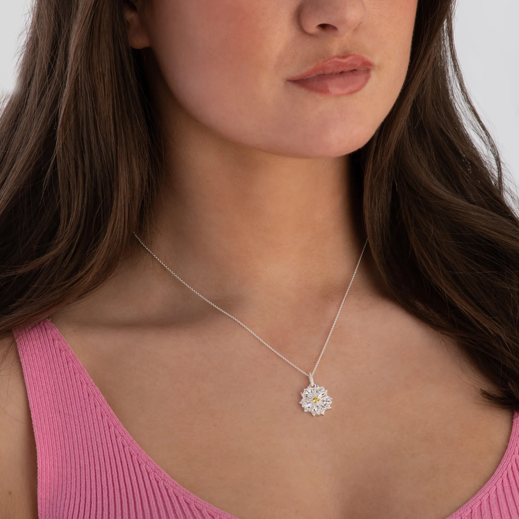 Thomas Sabo Silver Cubic Zirconia Flower Pendant