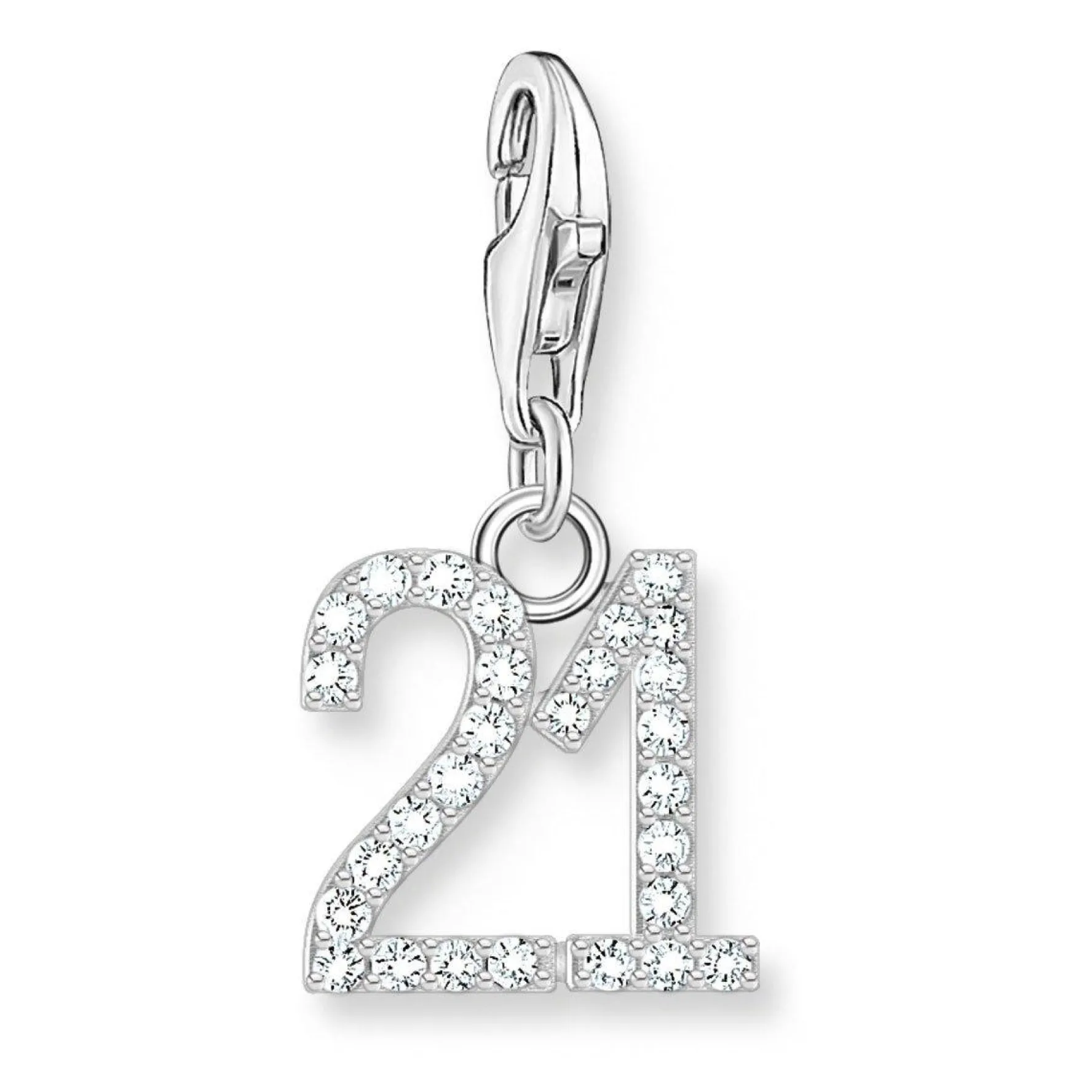 Thomas Sabo Silver Cubic Zirconia 21 Charm