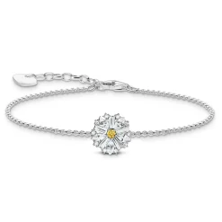 Thomas Sabo Silver Cubic Zirconia Flower Bracelet