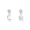 Thomas Sabo Silver Cubic Zirconia Moon and Star Stud Earrings