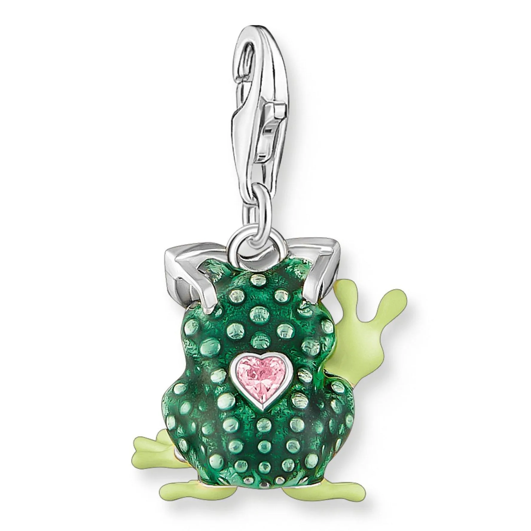 Thomas Sabo Silver Cubic Zirconia Green Frog Charm