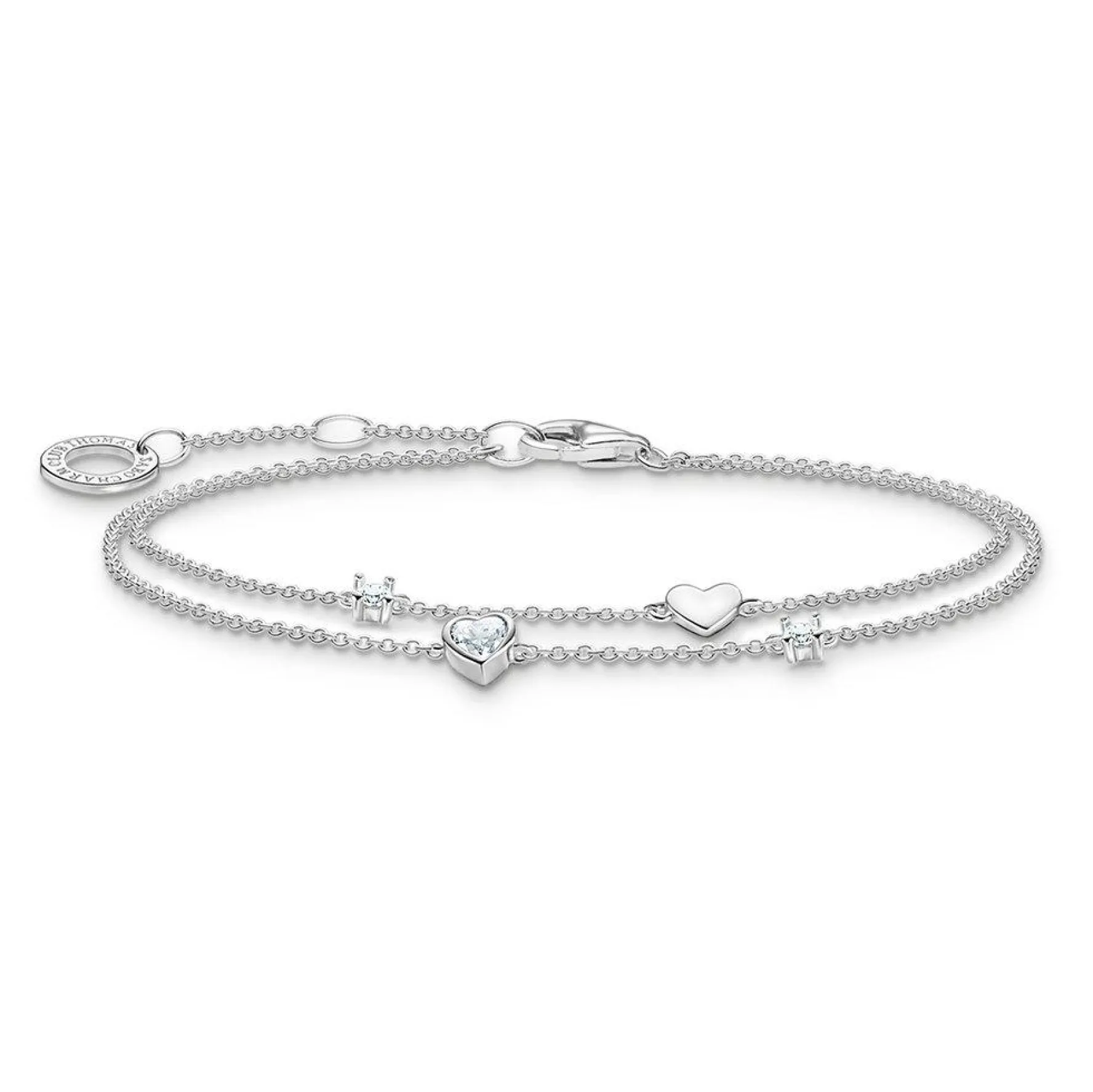 Thomas Sabo Silver Hearts and Crystal Bracelet