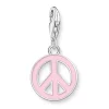Thomas Sabo Silver Pink Peace Charm