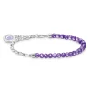 Thomas Sabo Silver Purple Charm Bracelet
