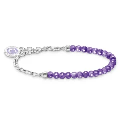 Thomas Sabo Silver Purple Charm Bracelet
