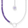 Thomas Sabo Silver Purple Charm Necklace