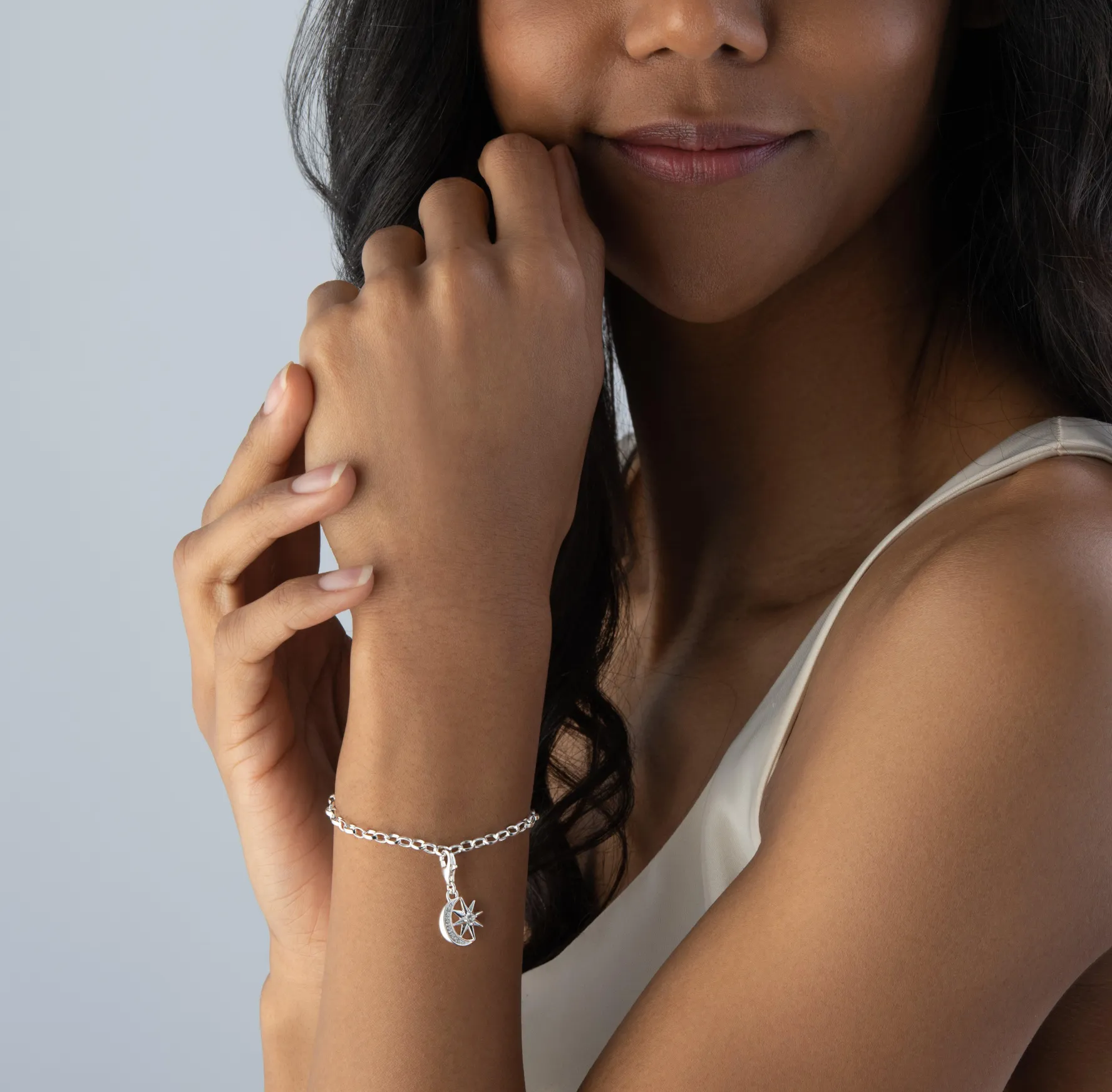 Thomas Sabo Silver Star and Moon Charm