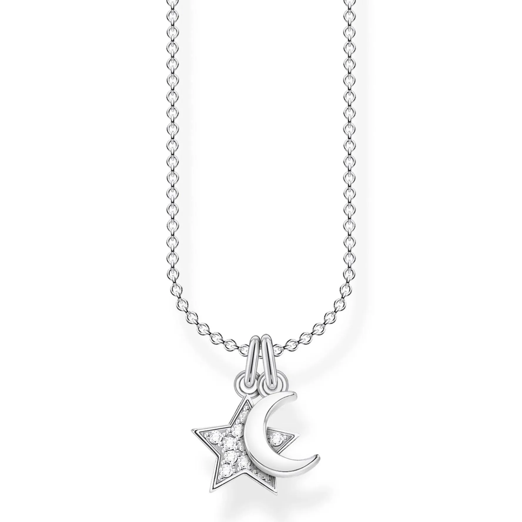 Thomas Sabo Silver Star and Moon Necklace