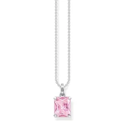 Thomas Sabo Solitaire Pink Cubic Zirconia Necklace