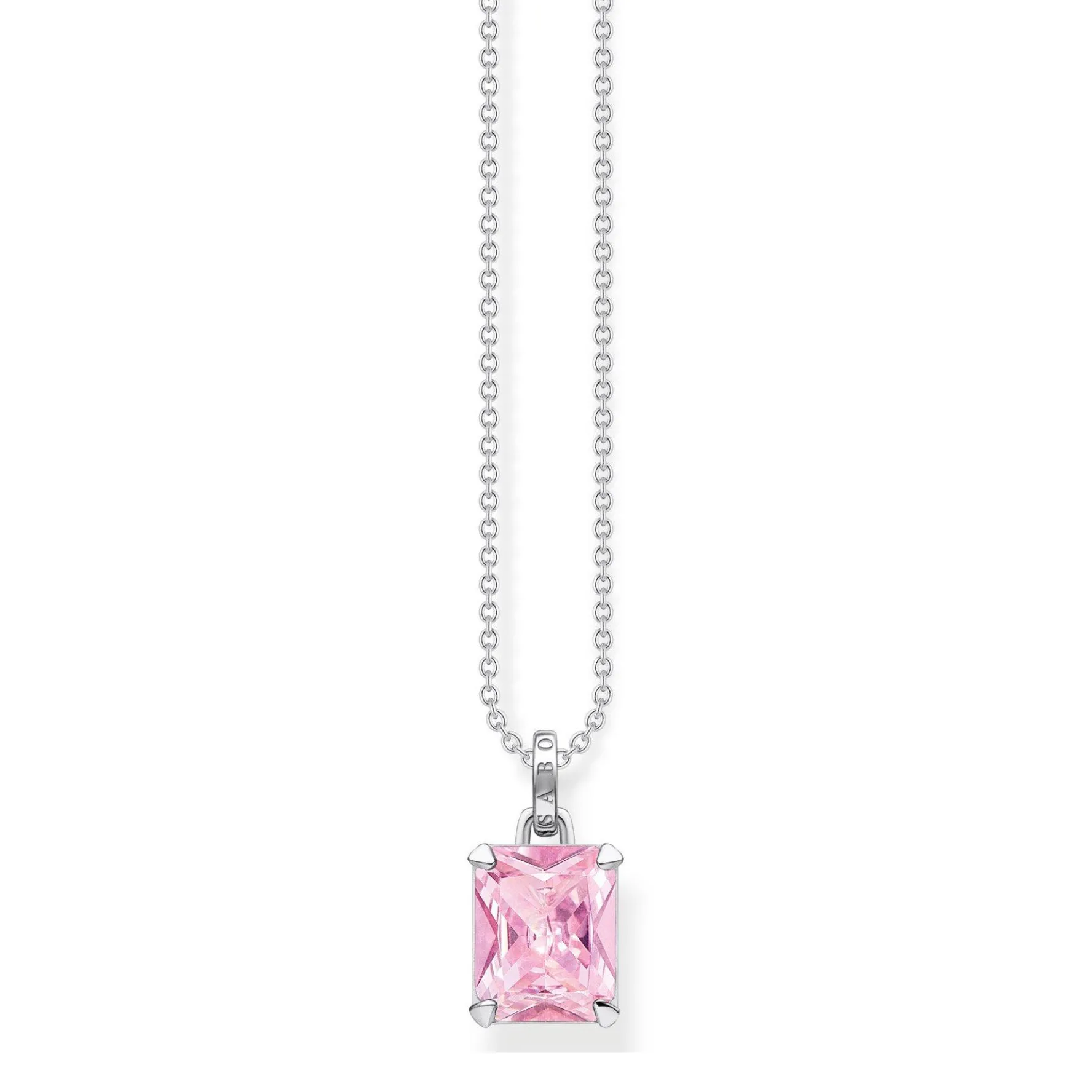 Thomas Sabo Solitaire Pink Cubic Zirconia Necklace
