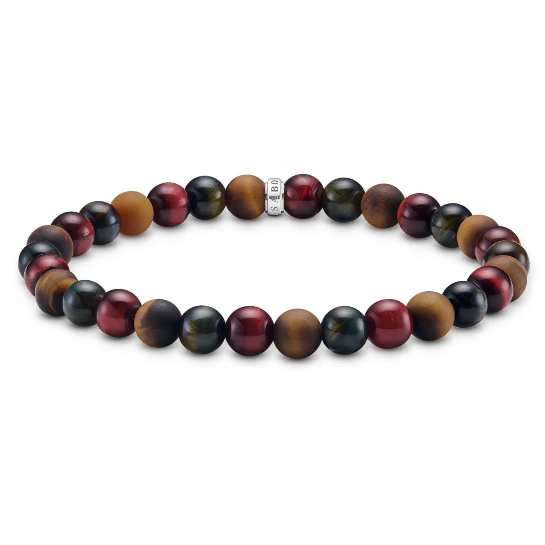 Thomas Sabo Talisman Silver Brown Obsidian Tigers Eye Bracelet