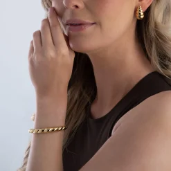 Thomas Sabo Yellow Gold Plated Twist Stud Earrings