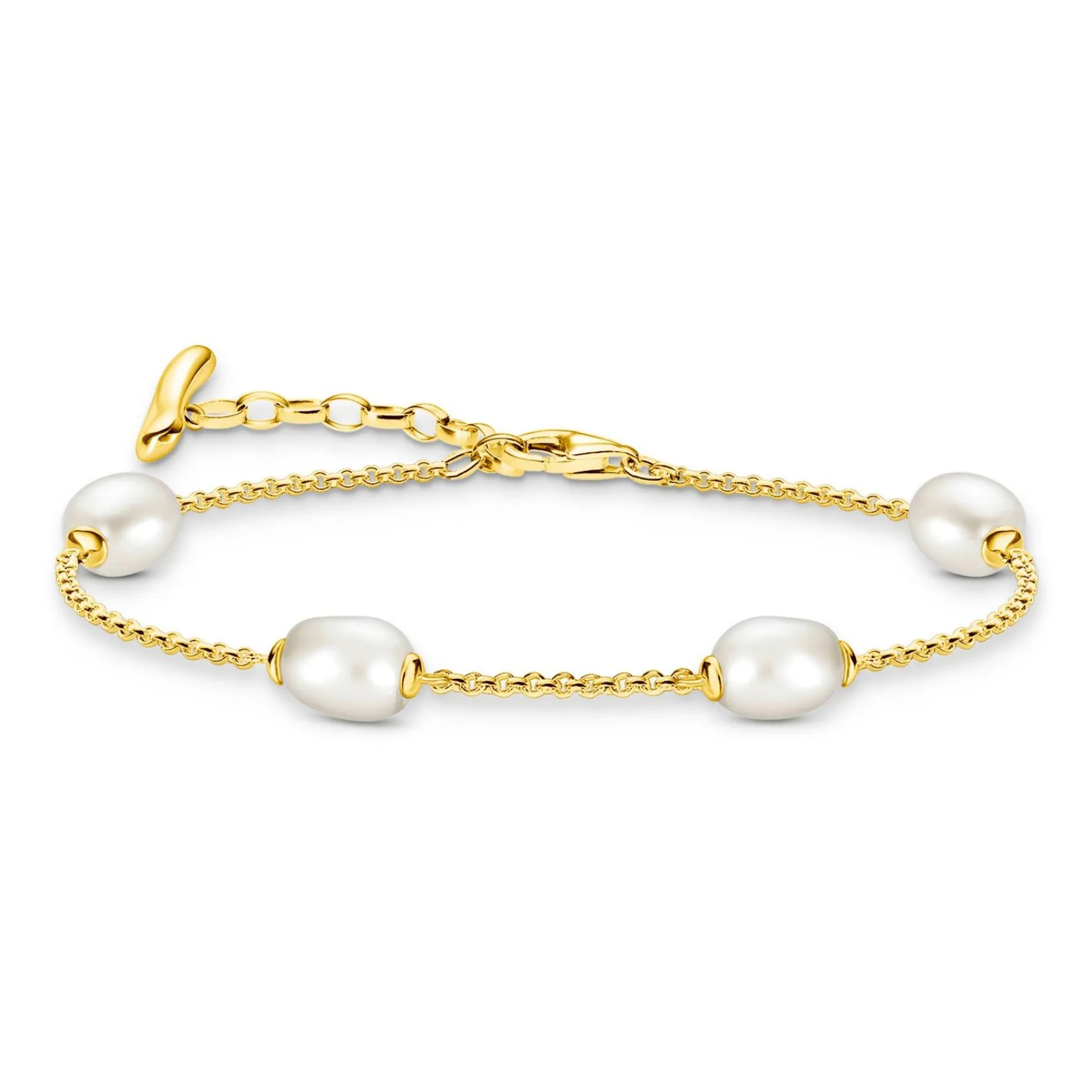 Thomas Sabo Yellow Gold Plated Freshwater Pearl Bracelet