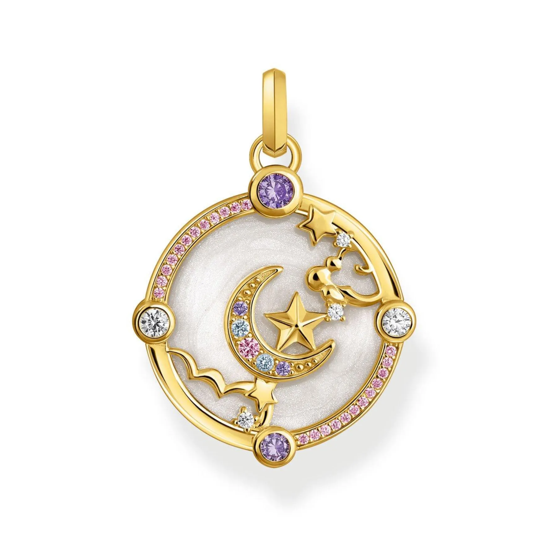 Thomas Sabo Yellow Gold Plated Moon Charm
