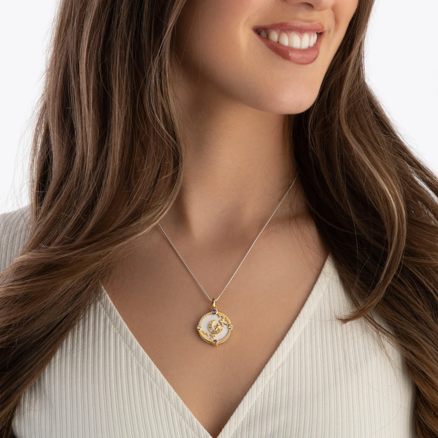Thomas Sabo Yellow Gold Plated Moon Charm