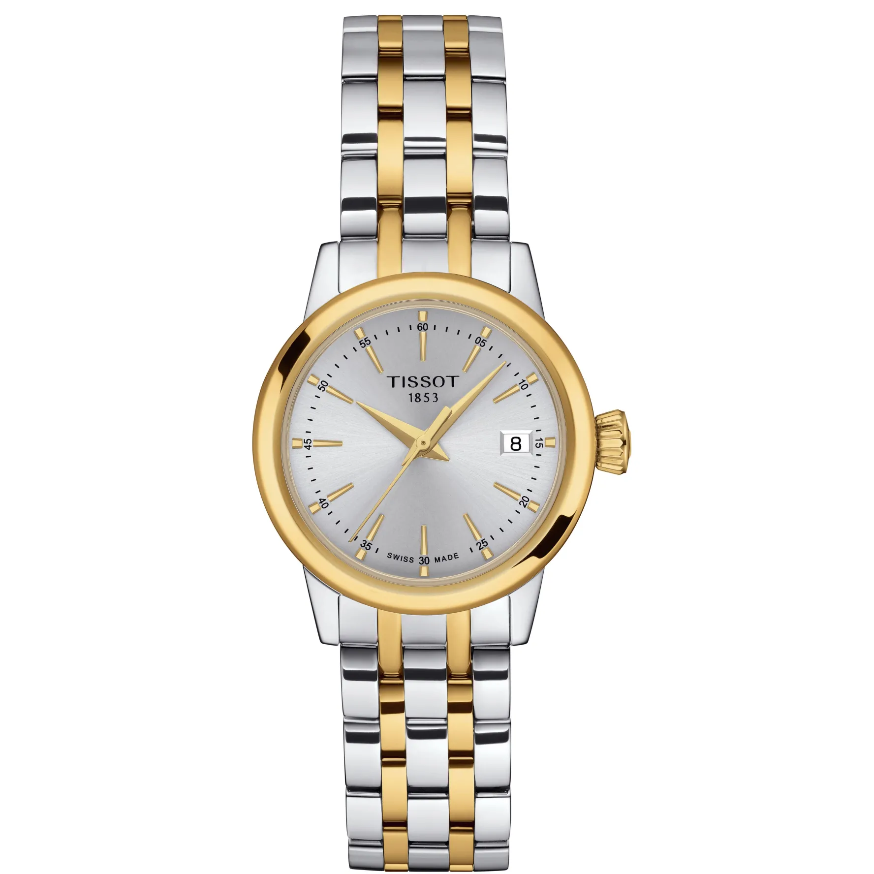 Tissot Classic Dream 28mm Stainless Steel and Yellow Gold Plated Ladies Watch