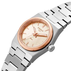 Tissot PRX 25mm Rose Gold PVD Mother of Pearl Ladies Watch