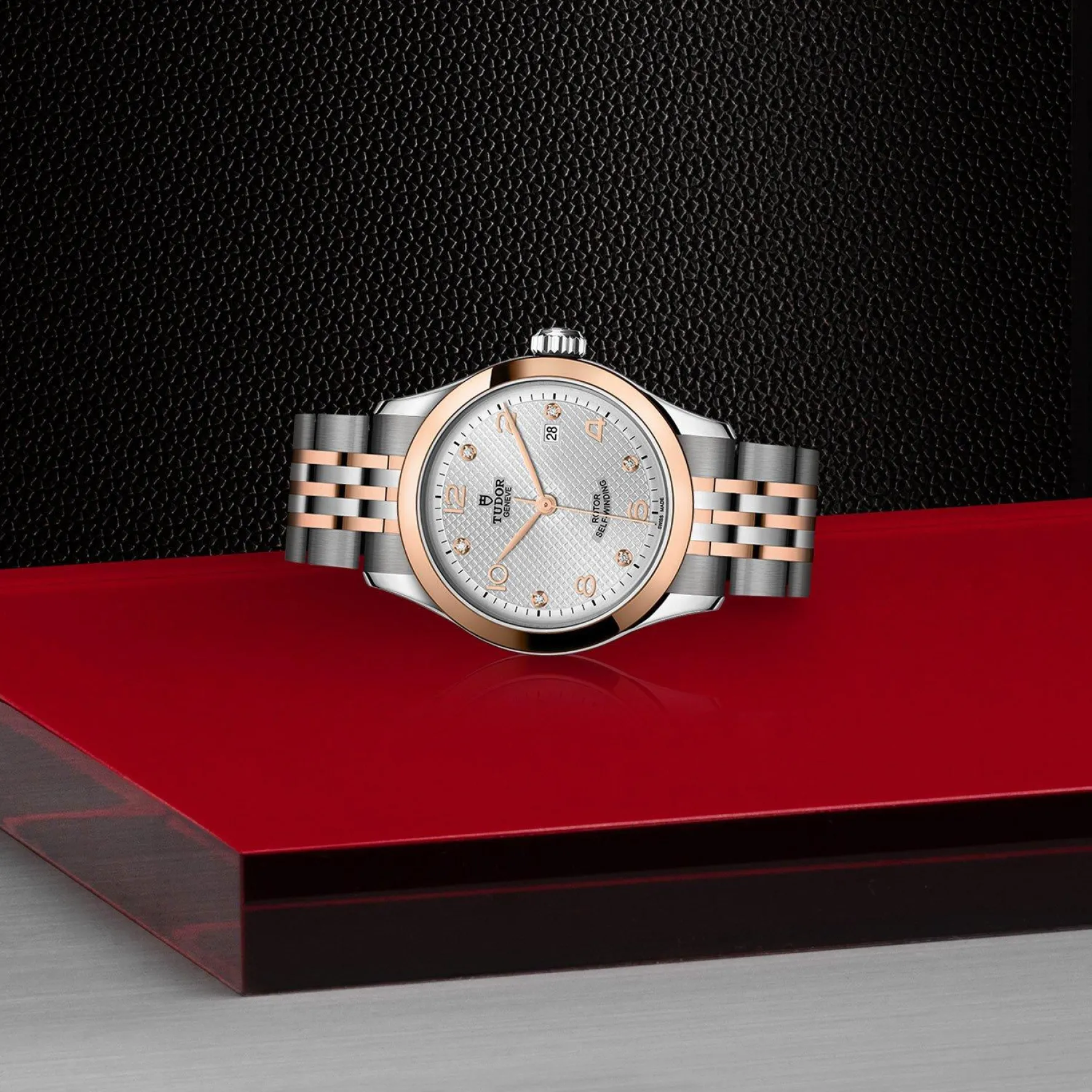 TUDOR 1926 28mm Stainless Steel and Rose Gold Diamond Automatic Ladies Watch