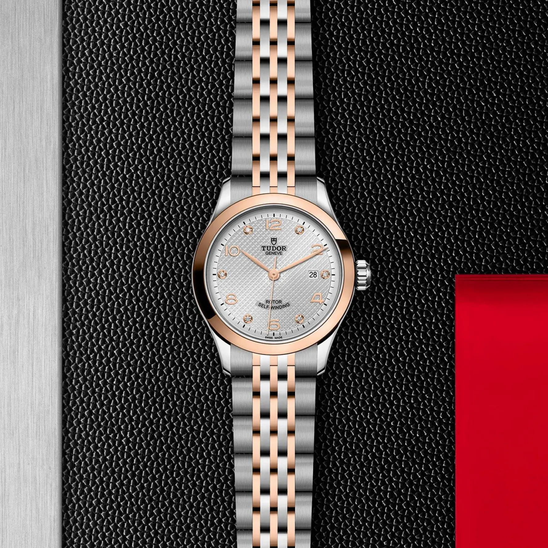 TUDOR 1926 28mm Stainless Steel and Rose Gold Diamond Automatic Ladies Watch