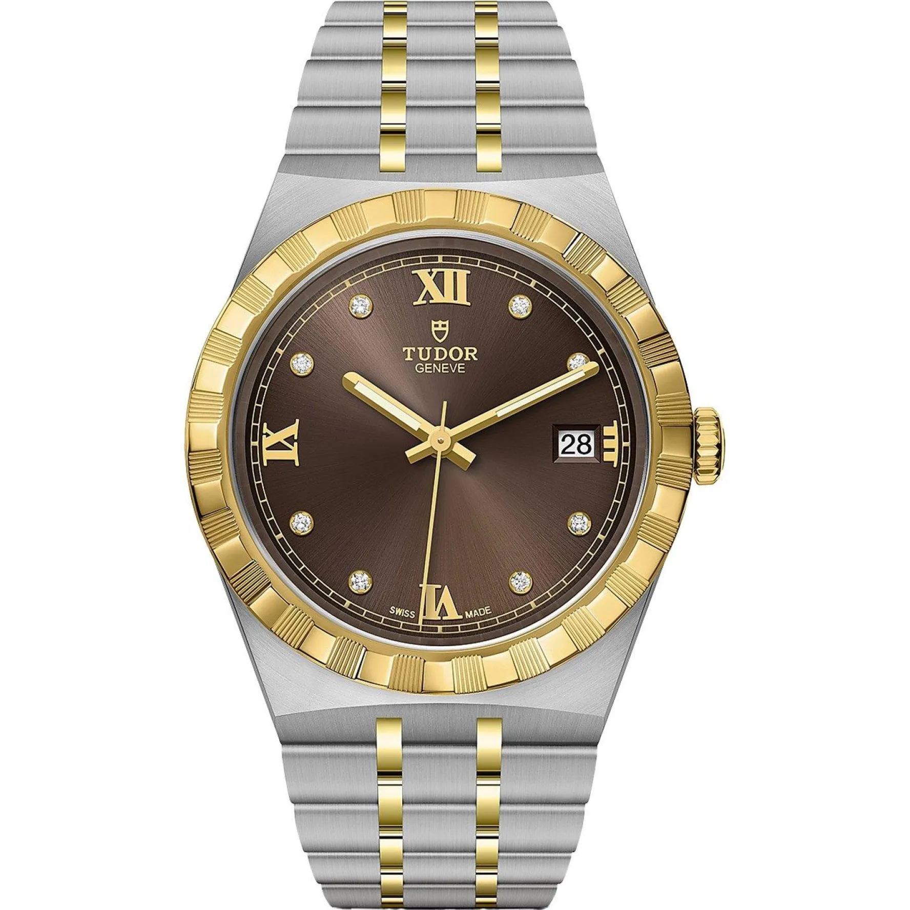 TUDOR Royal 38mm Stainless Steel and Yellow Gold Diamond Automatic Men’s Watch