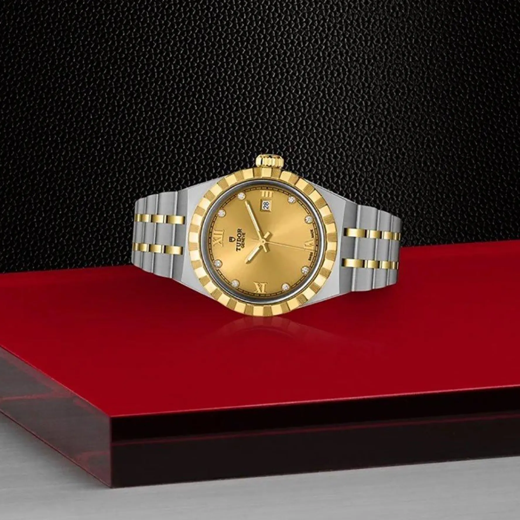 TUDOR Royal 28mm Stainless Steel and Yellow Gold Diamond Automatic Ladies Watch