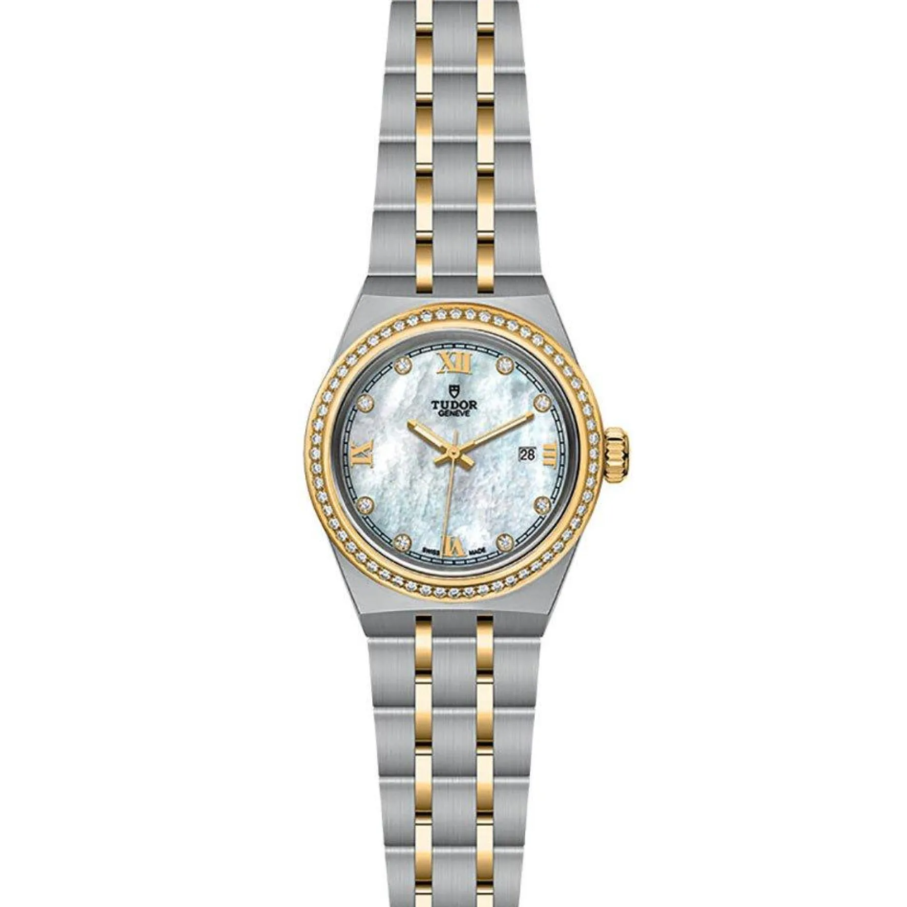 TUDOR Royal 28mm Stainless Steel and Yellow Gold Diamond Automatic Ladies Watch