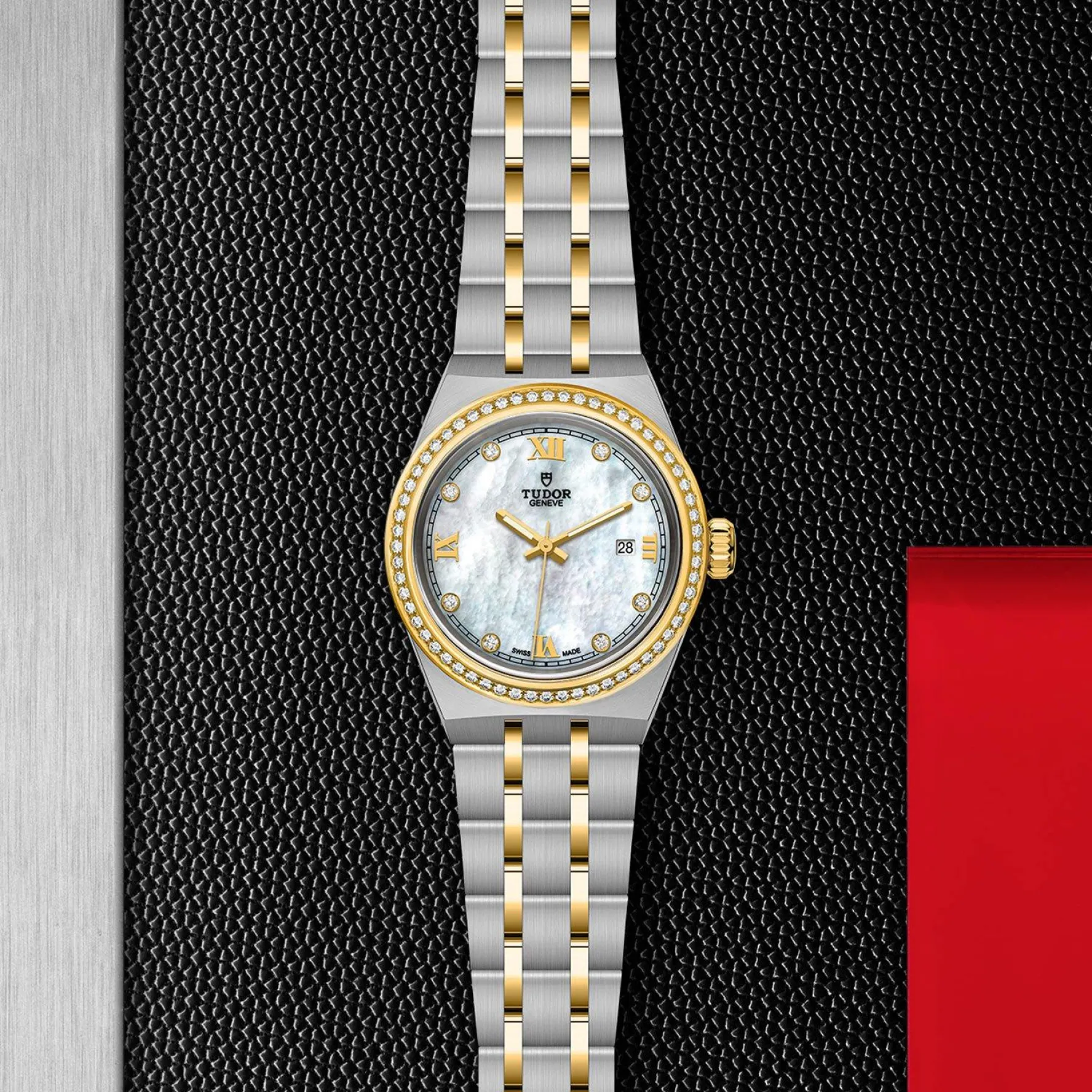 TUDOR Royal 28mm Stainless Steel and Yellow Gold Diamond Automatic Ladies Watch