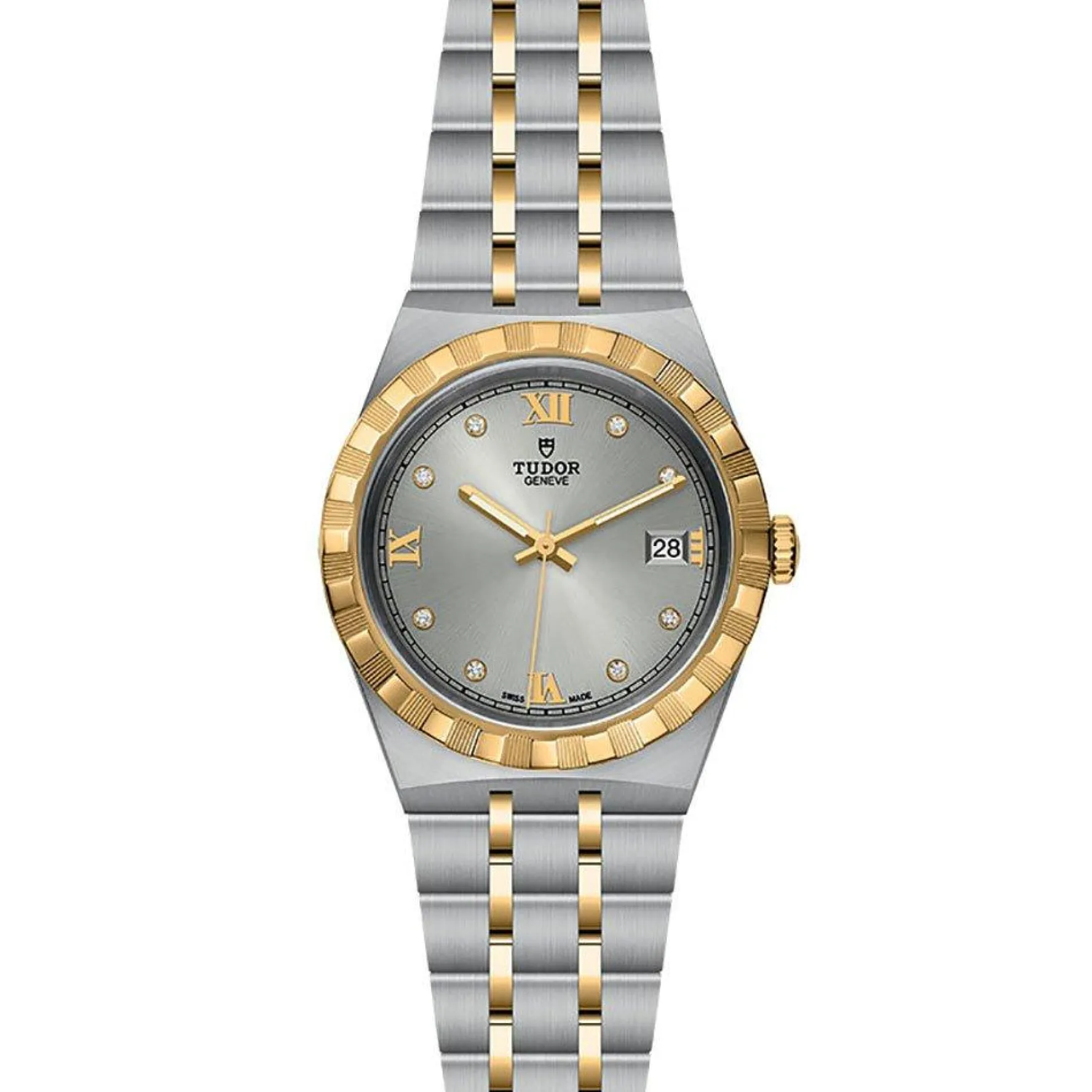 TUDOR Royal 38mm Stainless Steel and Yellow Gold Diamond Automatic Watch