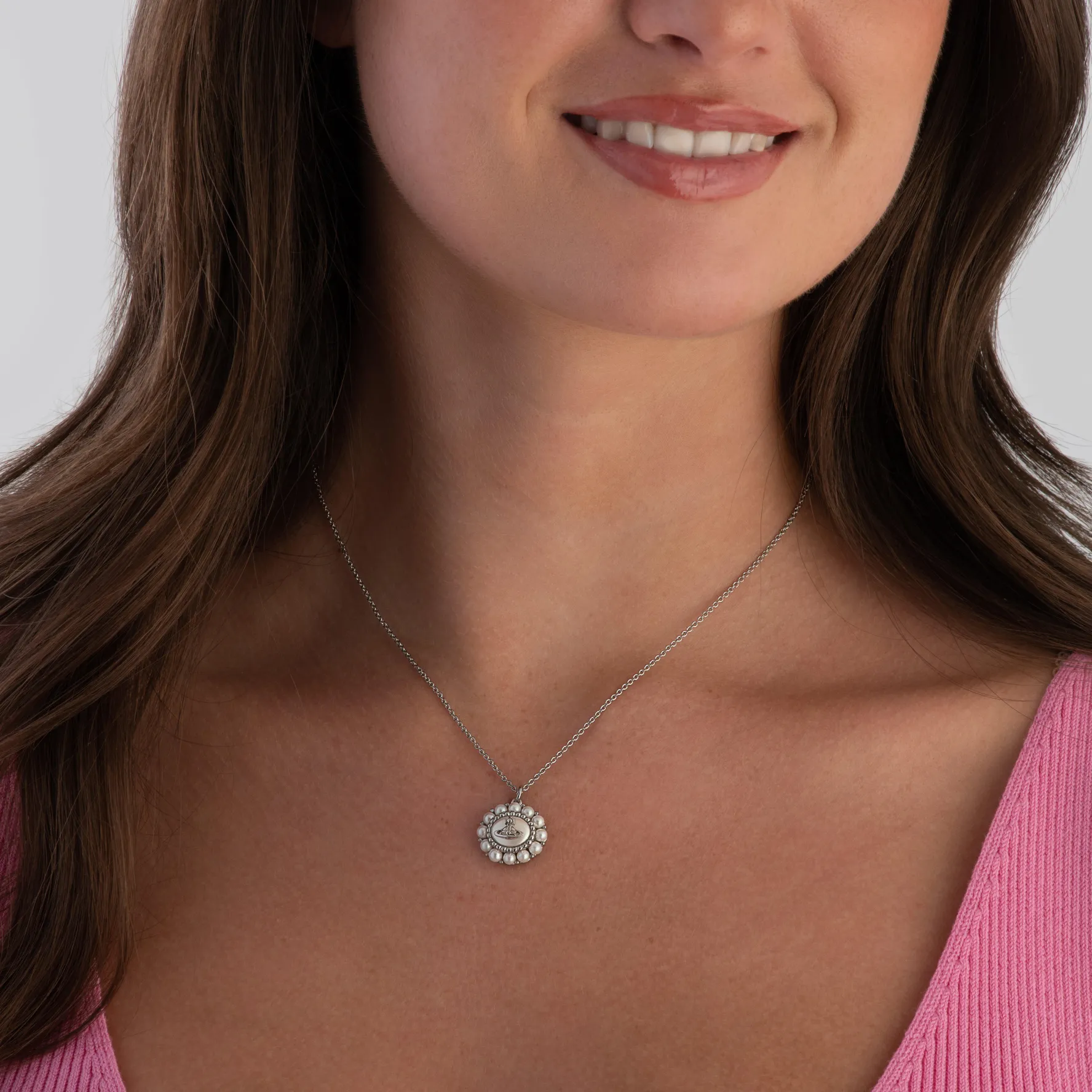 Vivienne Westwood Amaya Silver Freshwater Pearl Pendant