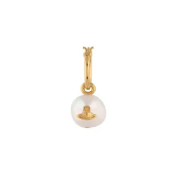 Vivienne Westwood Azul Yellow Gold Tone Pearl Men’s Earring