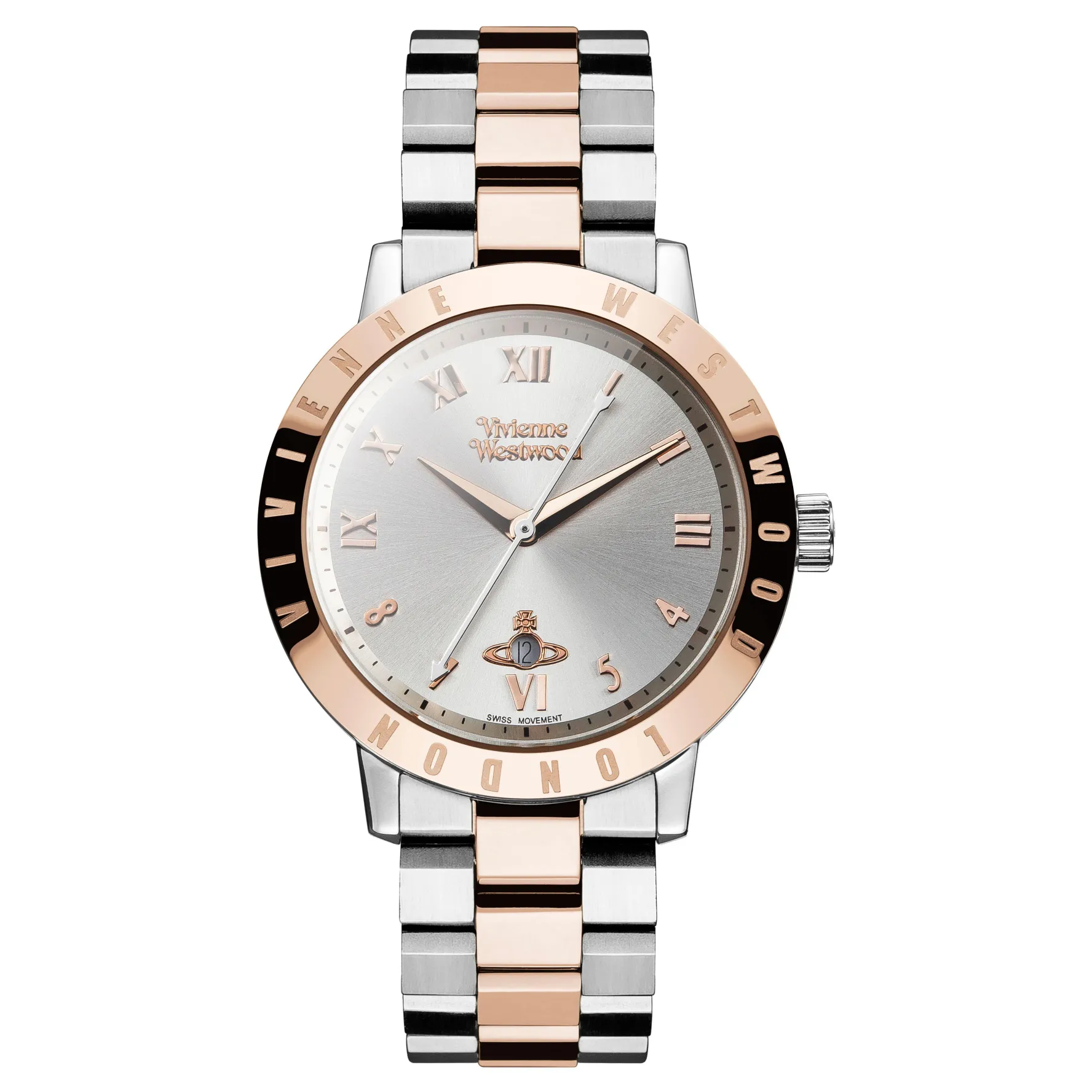 Vivienne Westwood Bloomsbury 35mm Stainless Steel and Rose Gold Tone Ladies Watch
