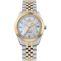 Vivienne Westwood Exclusive Charlton 28mm Stainless Steel and Gold Tone Mother of Pearl Ladies Watch