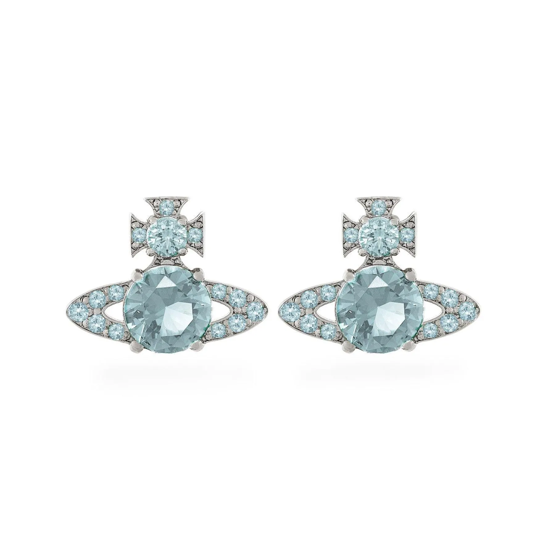 Vivienne Westwood Ismene Silver Cubic Zirconia Stud Earrings