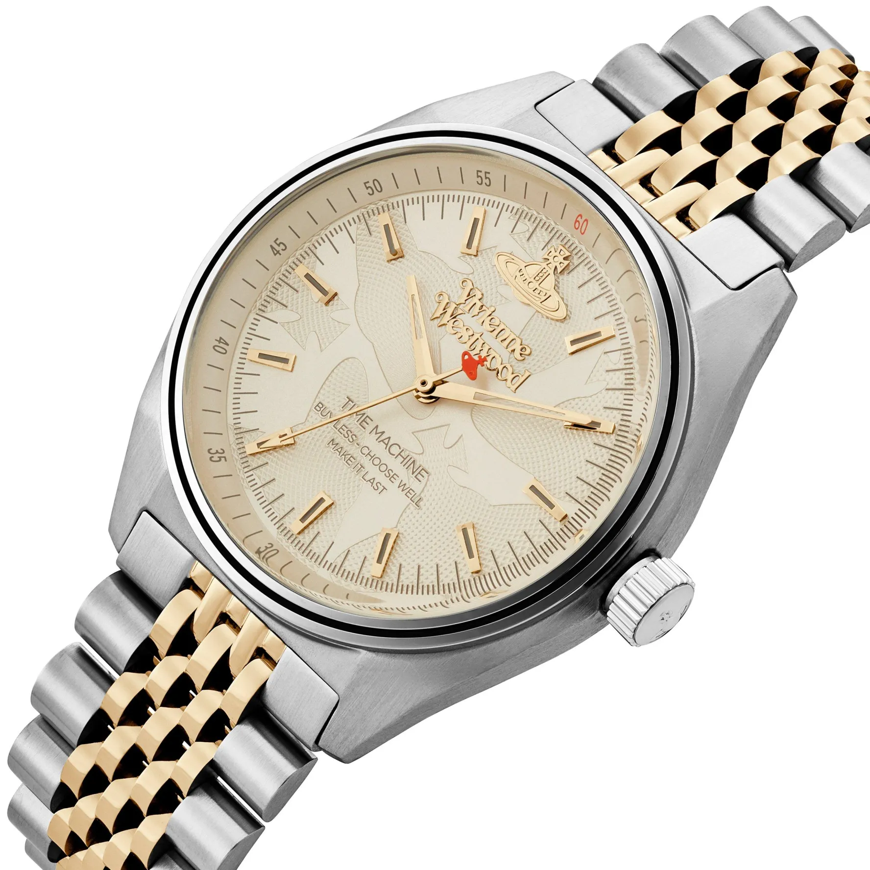 Vivienne Westwood Lady Sydenham 40mm Stainless Steel and Yellow Gold Tone Ladies Watch