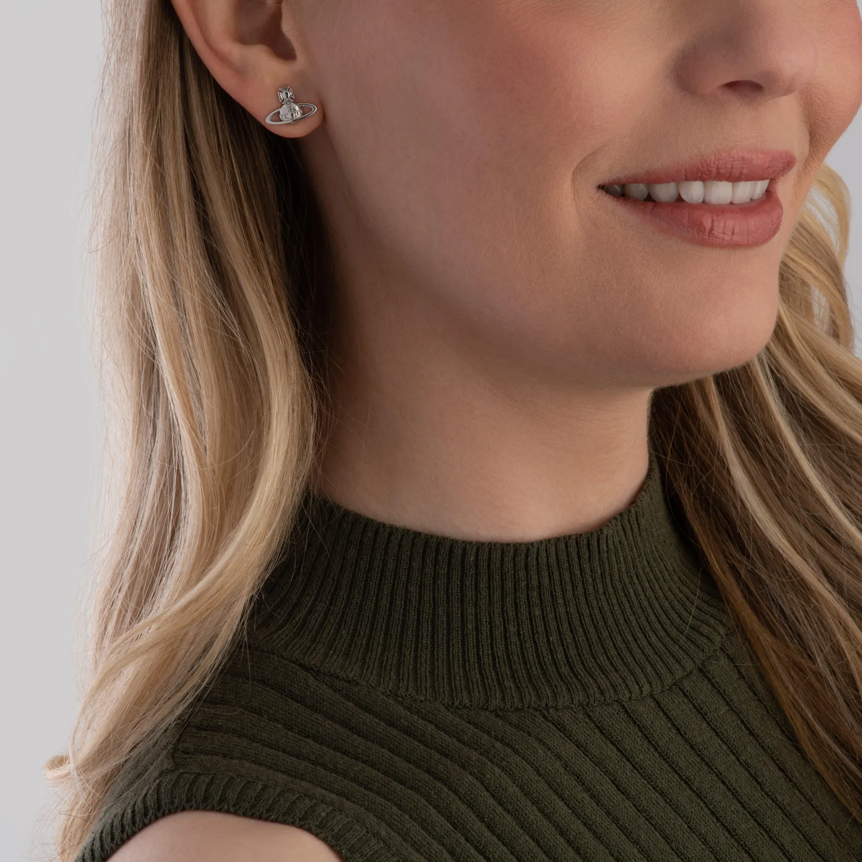 Vivienne Westwood Leodaria Silver Stud Earrings