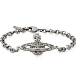 Vivienne Westwood Mini Bas Relief Black Tone Bracelet