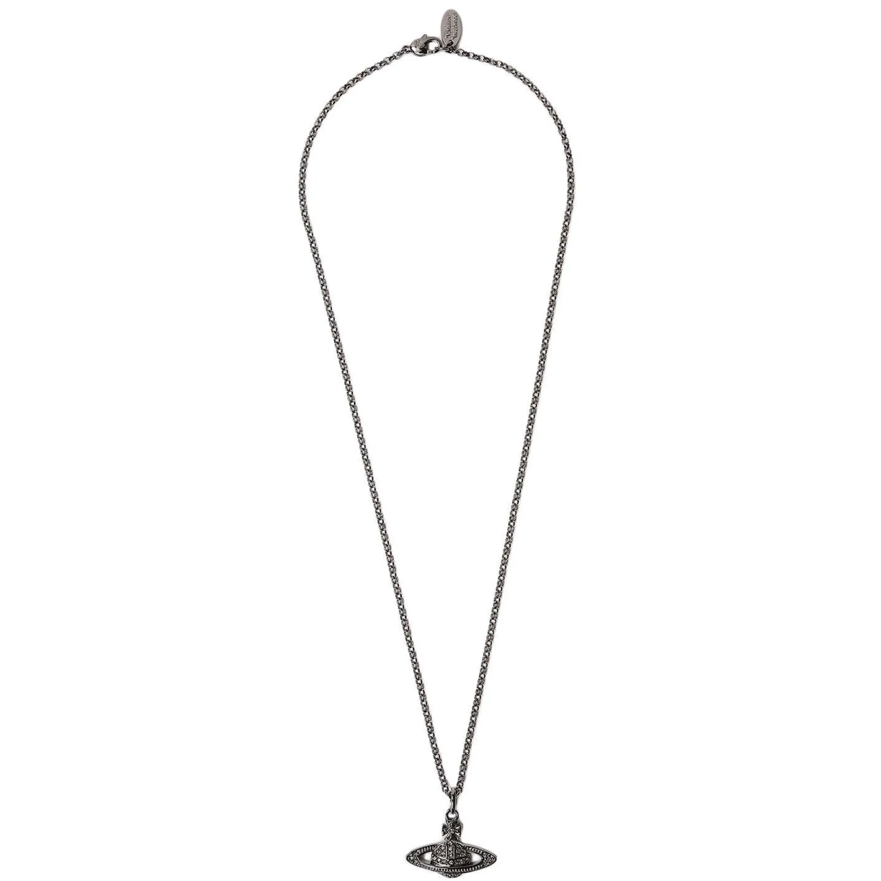 Vivienne Westwood Mini Bas Relief Black Tone Pendant