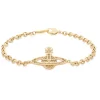 Vivienne Westwood Mini Bas Relief Gold Tone Crystal Bracelet