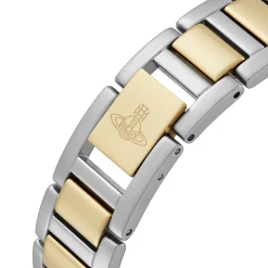 Vivienne Westwood Mother Orb 32mm Stainless Steel and Yellow Gold Tone Mother of Pearl Ladies Watch