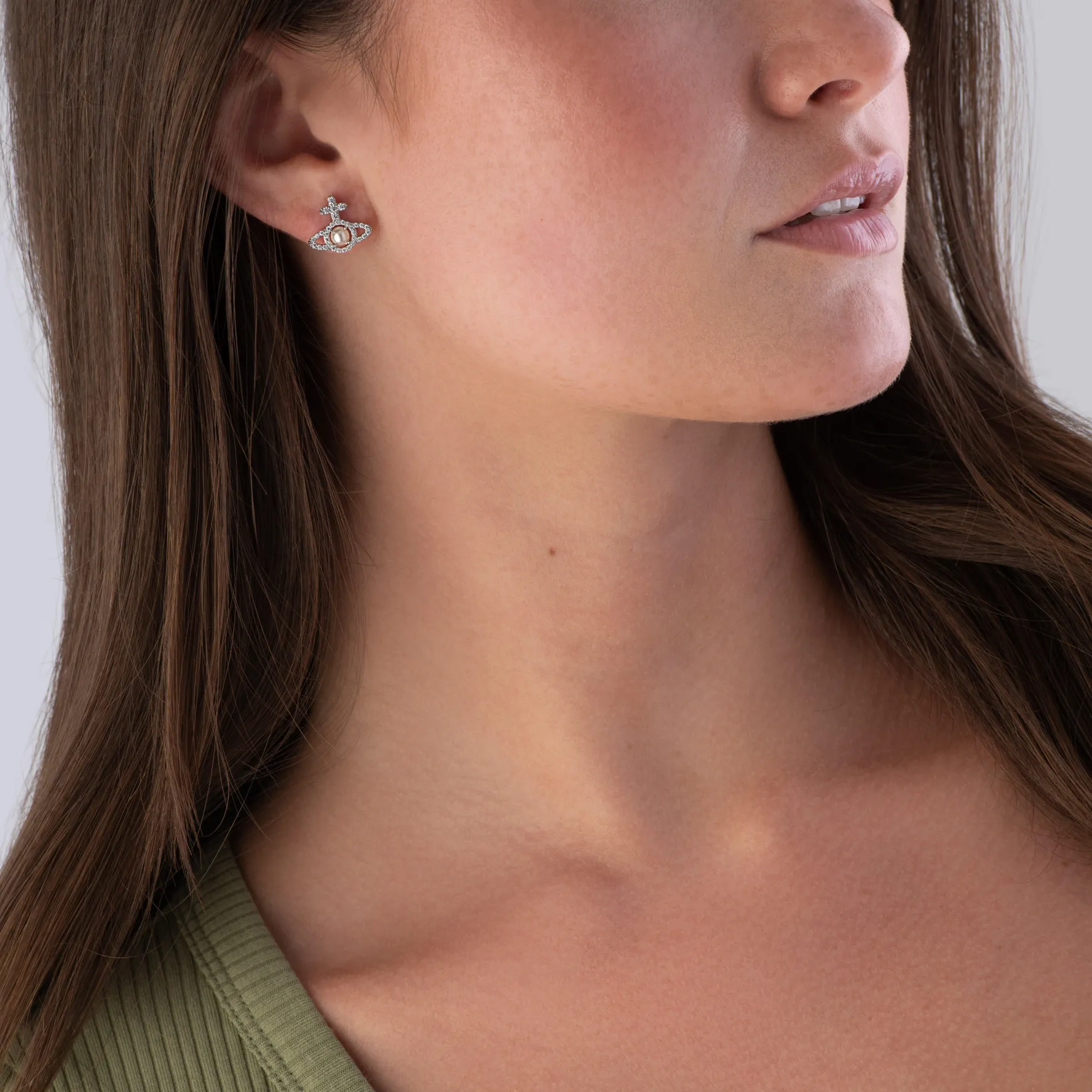 Vivienne Westwood Olympia Cubic Zirconia Pearl Earrings