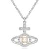 Vivienne Westwood Olympia Cubic Zirconia Pearl Necklace